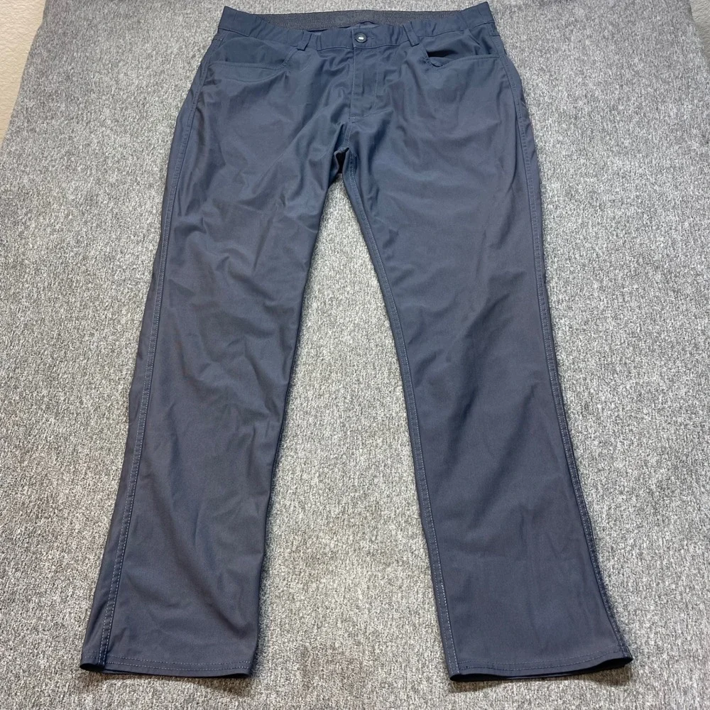 Vuori Meta Pant Mens 35x30 Charcoal Grey Technical Stretch 5-Pocket Trousers